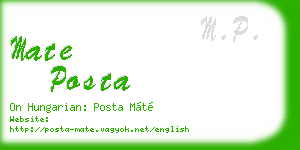 mate posta business card