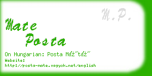 mate posta business card